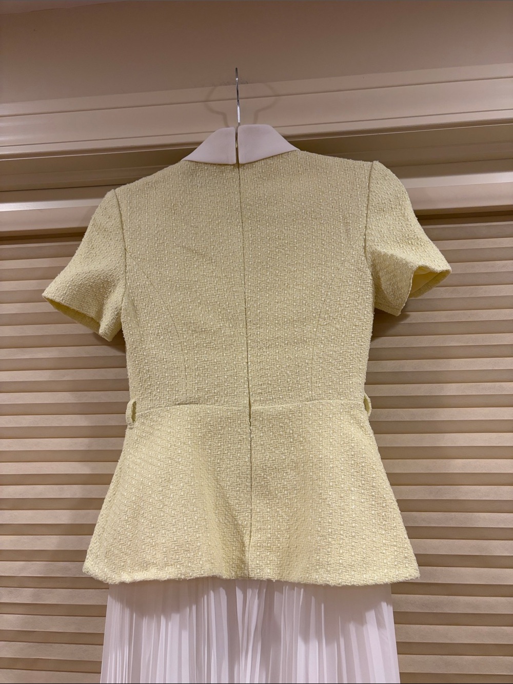 NWT Self-Portrait Yellow Boucle Midi Dress, Size US 0/2/4/6/8/10 - Picture 9 of 13